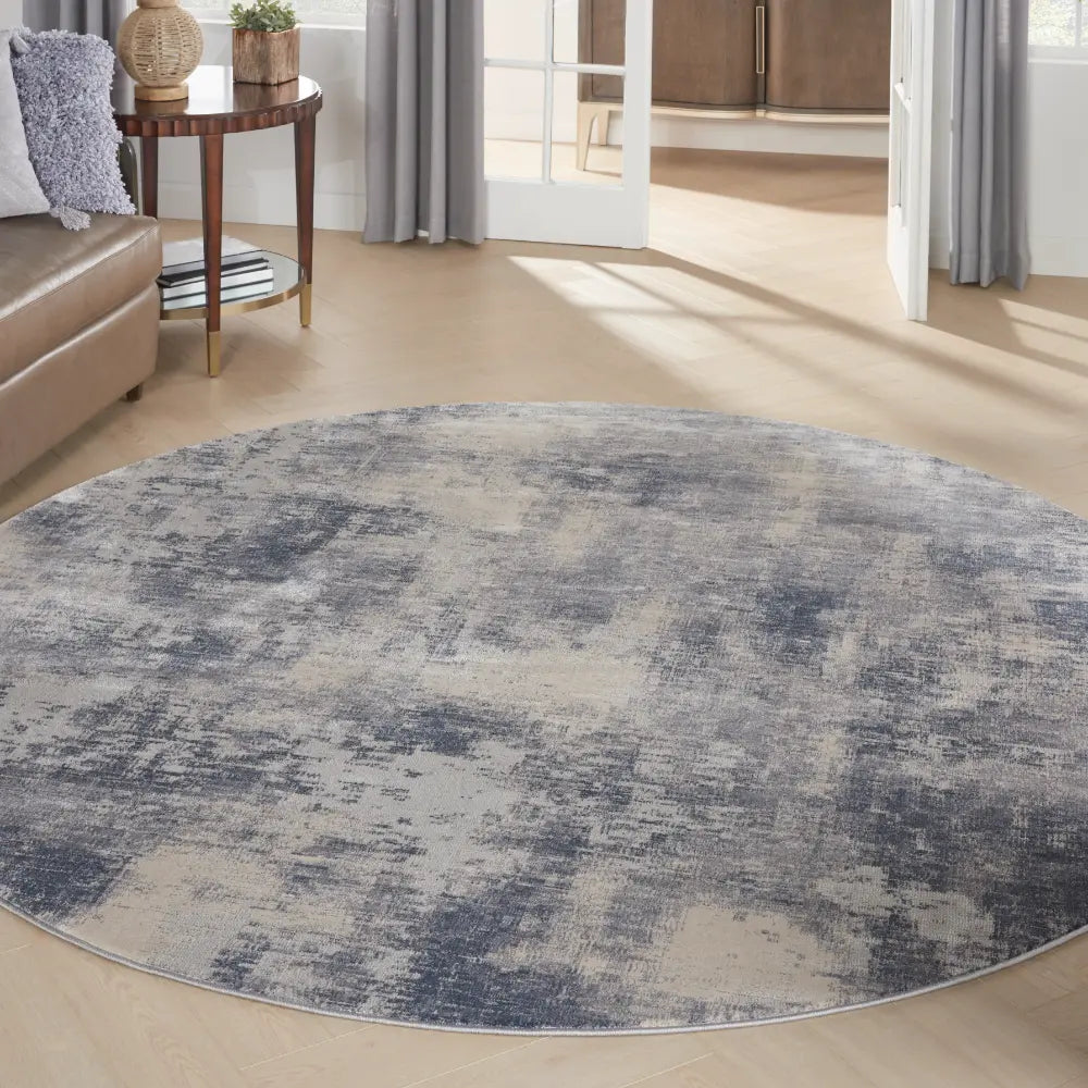 Rustic Textures RUS02 Blue Ivory Rug RS