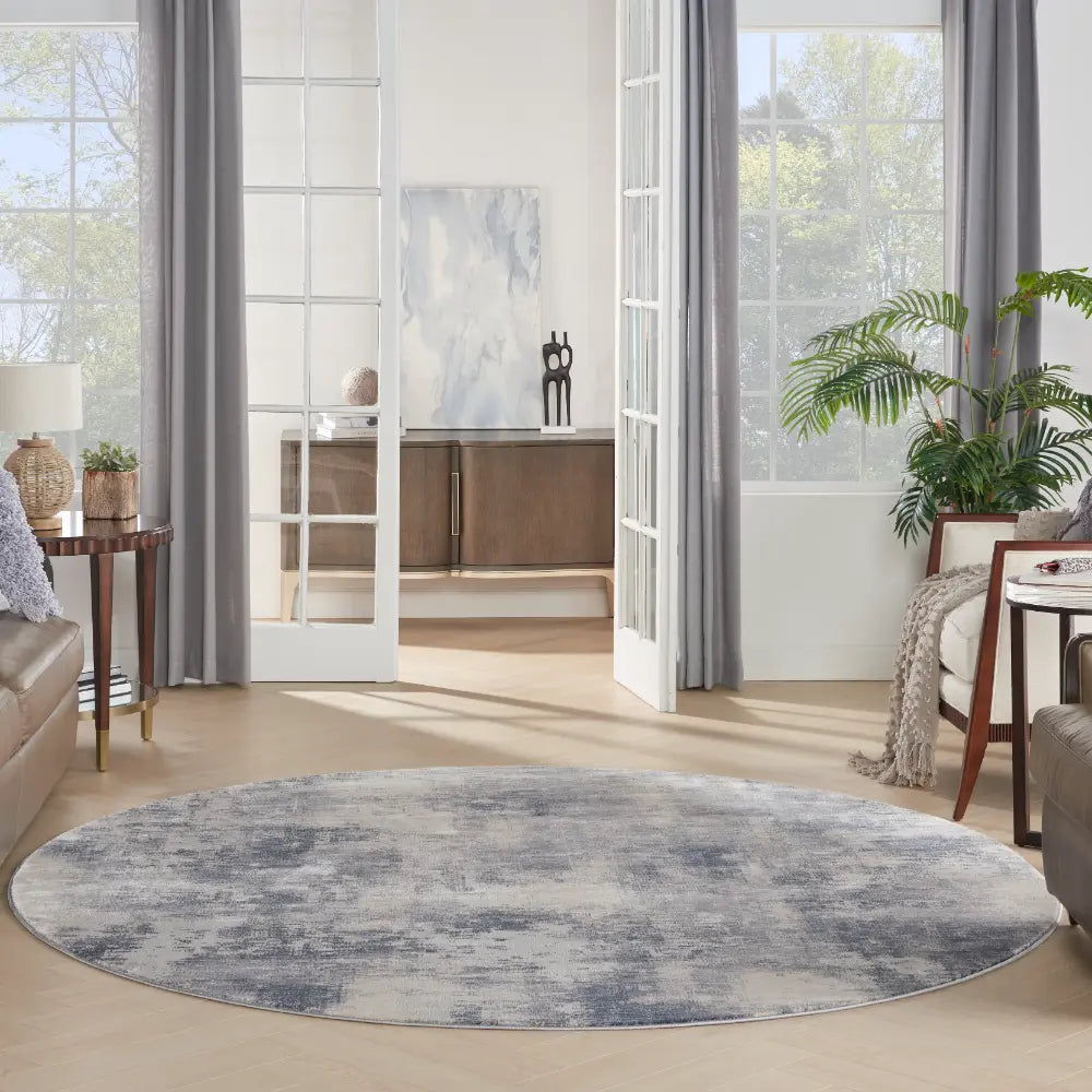 Rustic Textures RUS02 Blue Ivory Rug RS