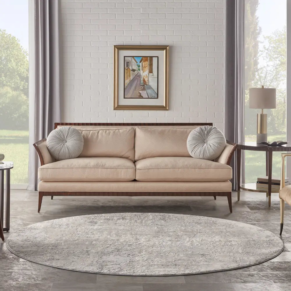 Rustic Textures RUS07 Grey Beige Rug RS