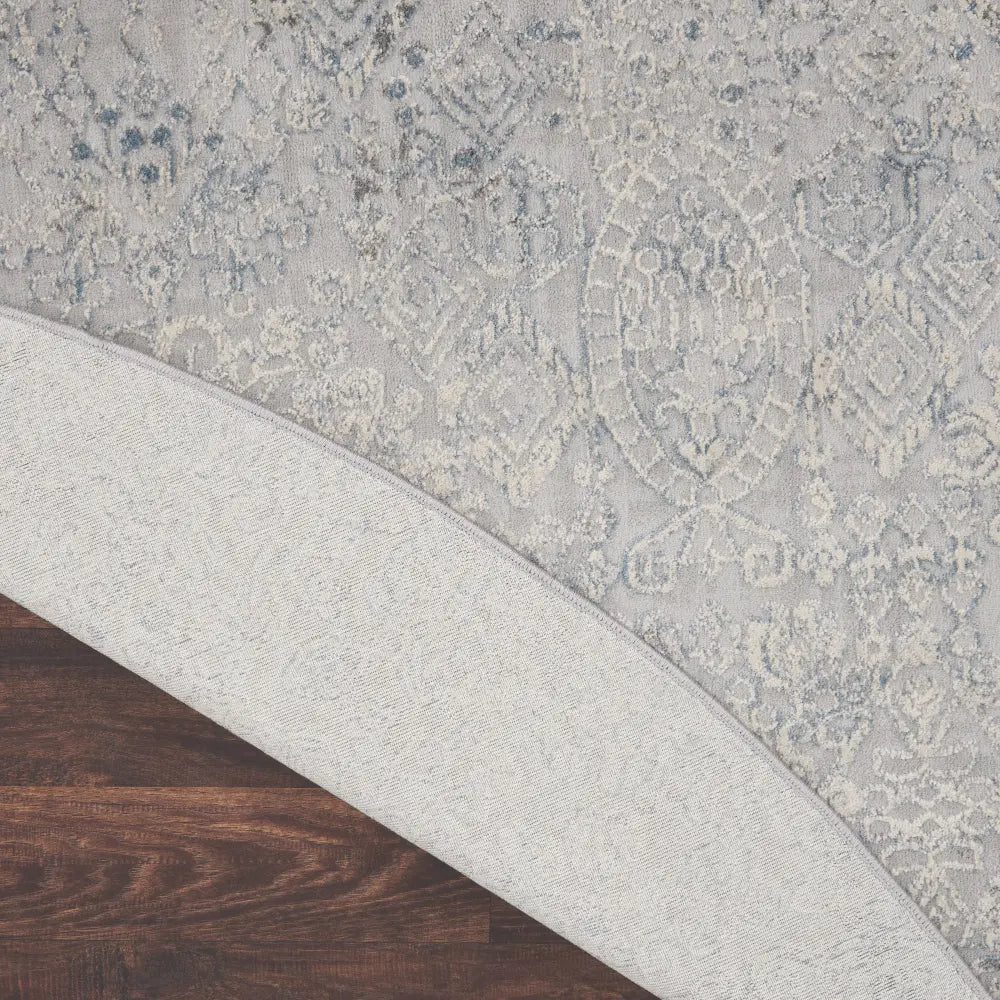 Rustic Textures RUS09 Ivory Light Blue Rug RS