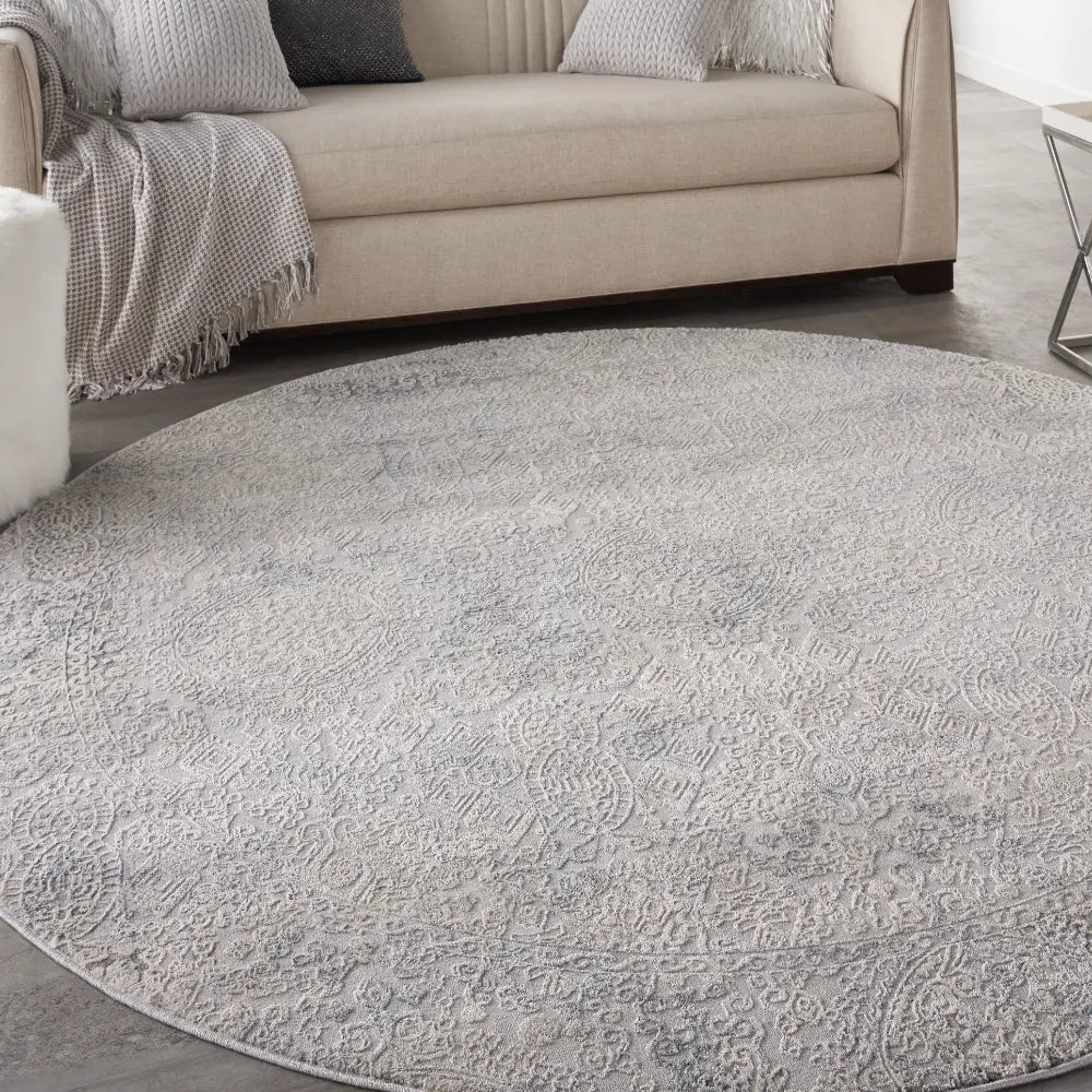 Rustic Textures RUS09 Ivory Light Blue Rug RS