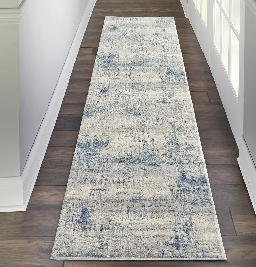 Rustic Textures RUS10 Ivory Blue Rug RS