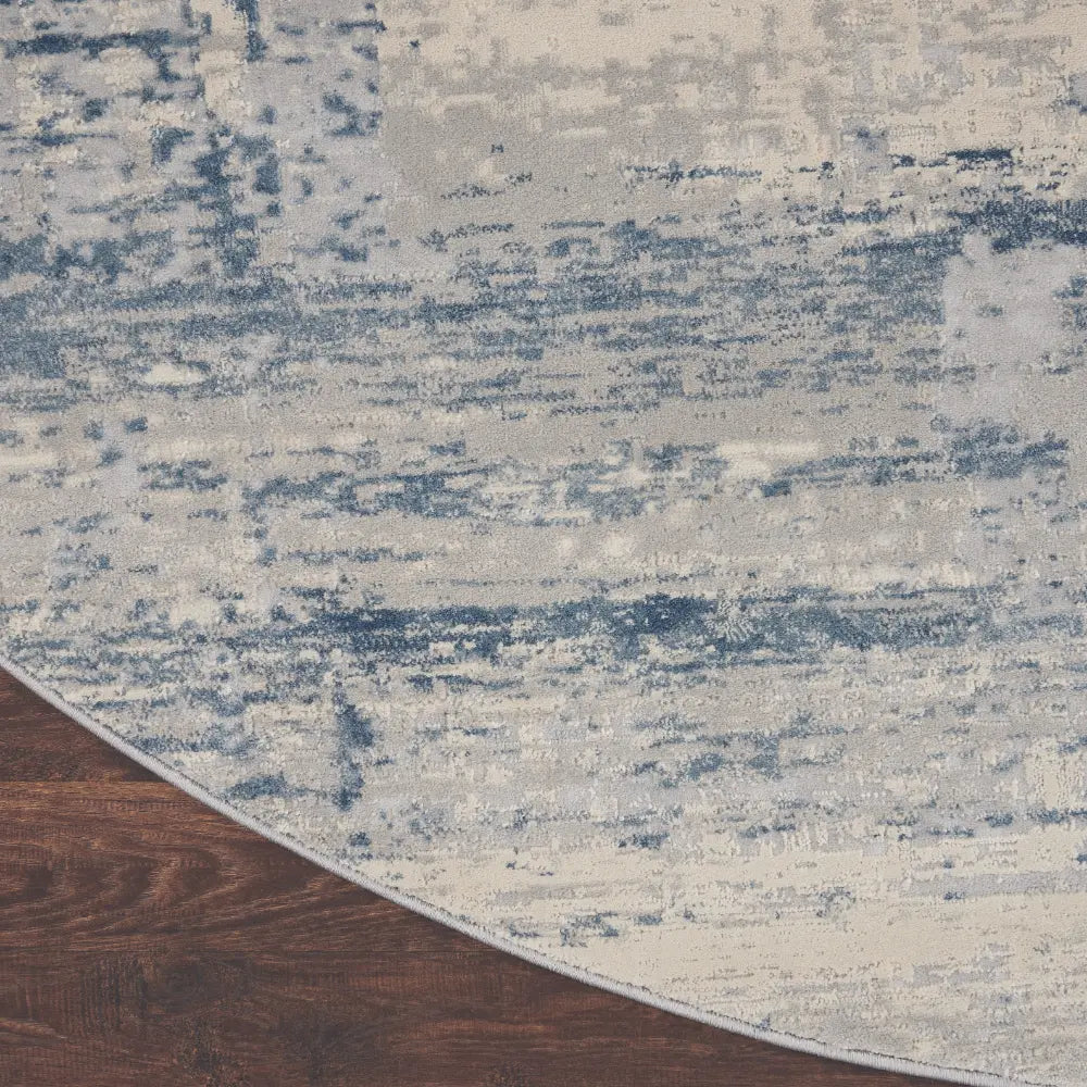 Rustic Textures RUS10 Ivory Blue Rug RS