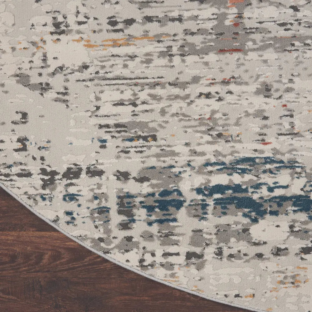 Rustic Textures RUS14 Light Grey Multi Rug RS