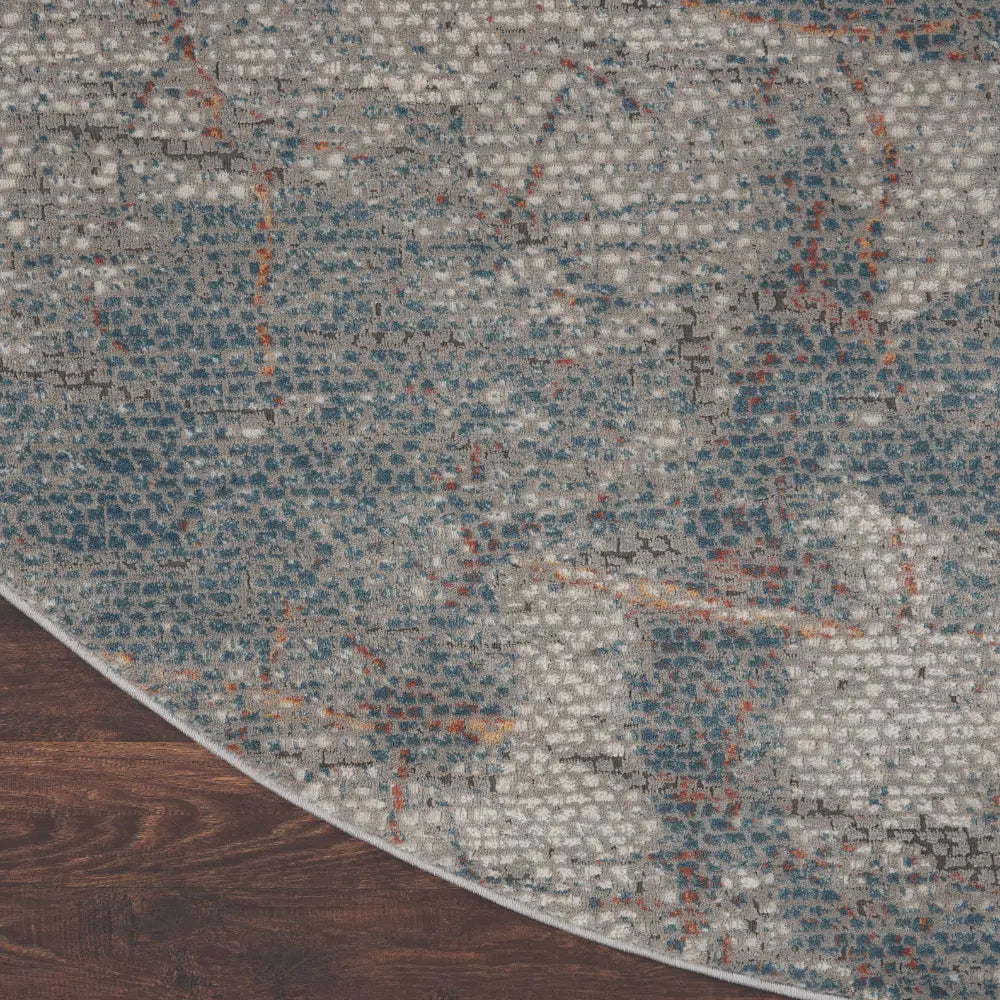 Rustic Textures RUS15 Light Grey Blue Rug RS