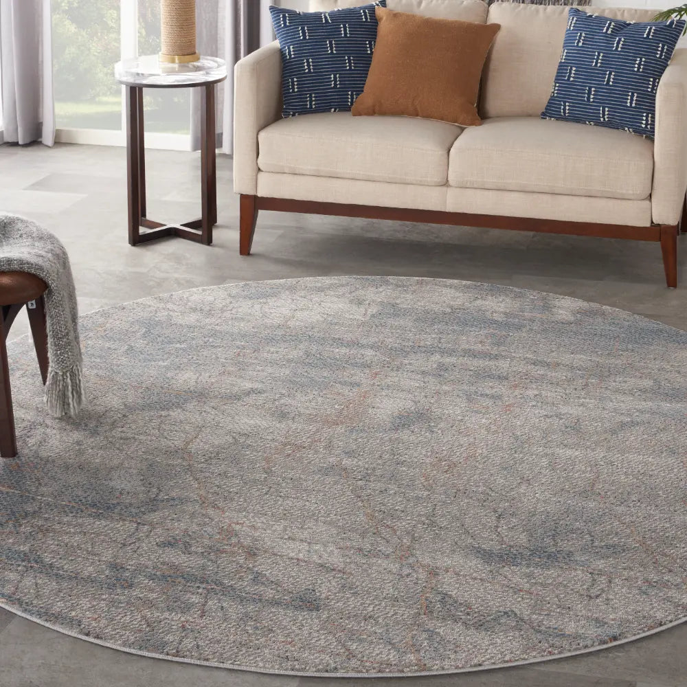 Rustic Textures RUS15 Light Grey Blue Rug RS