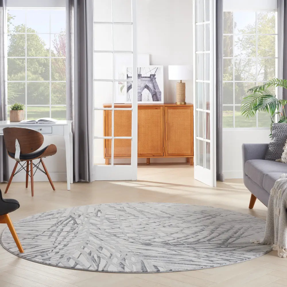 Rustic Textures RUS17 Ivory Grey Rug RS