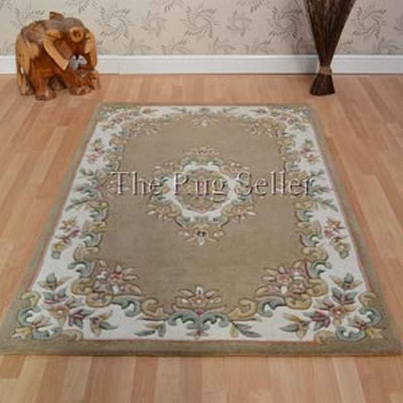 Royal Aubusson Traditional Wool rugs in Beige