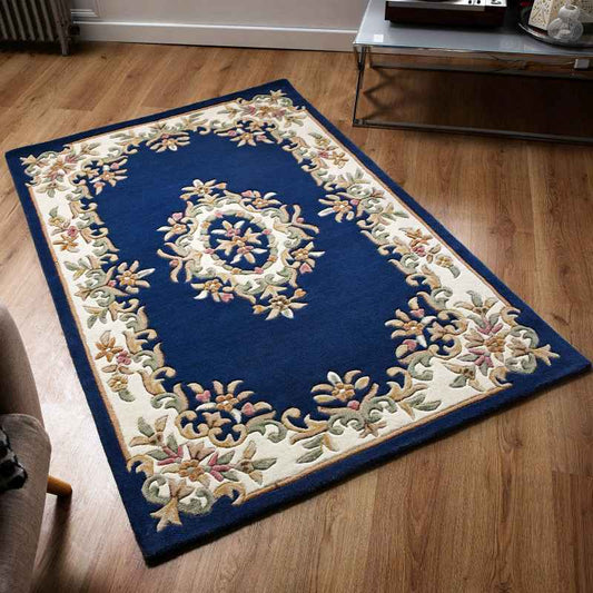Royal Aubusson Traditional Wool rugs in Blue