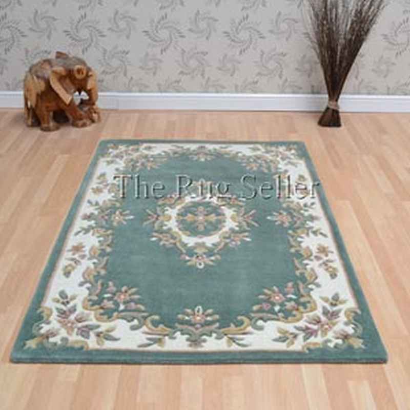 Royal Aubusson Traditional Wool rugs in Green