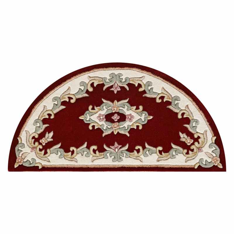 Red Moon Rug Royal Aubusson Half Moon rugs in Red – The Rug Seller