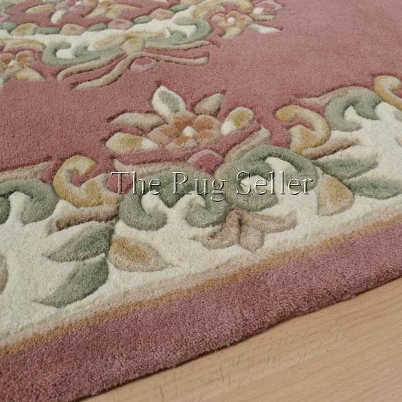 Royal Aubusson Runner rugs in Rose
