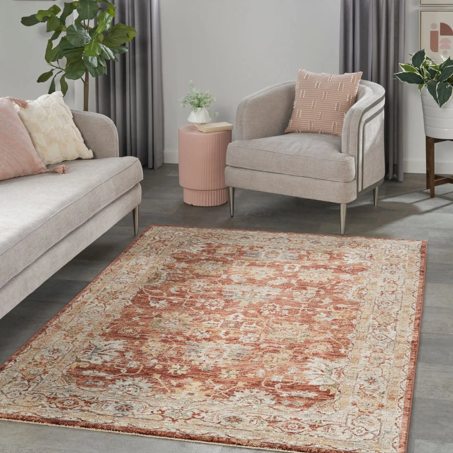 Sahar SHR02 Rust Rug RS