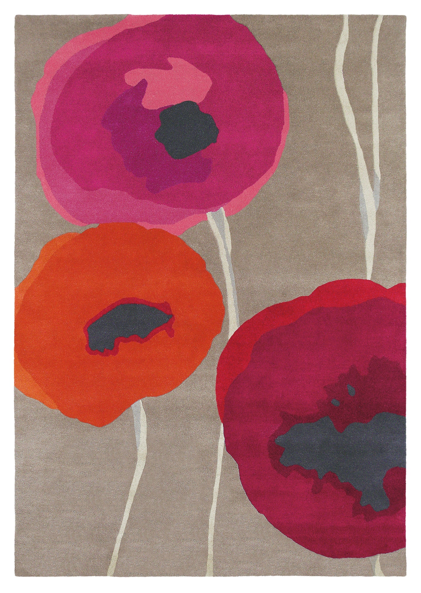 Sanderson Poppies - Red Orange 45700 Rug