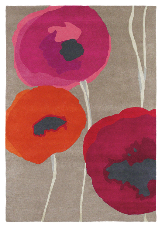 Sanderson Poppies - Red Orange 45700 Rug
