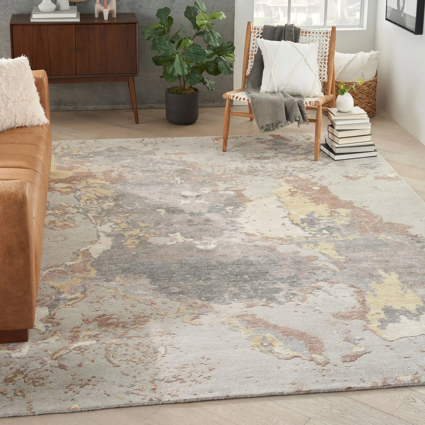 Silk Shadows SHA20 Silver Rug RS