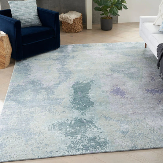 Silk Shadows SHA22 Blue Green Rug RS