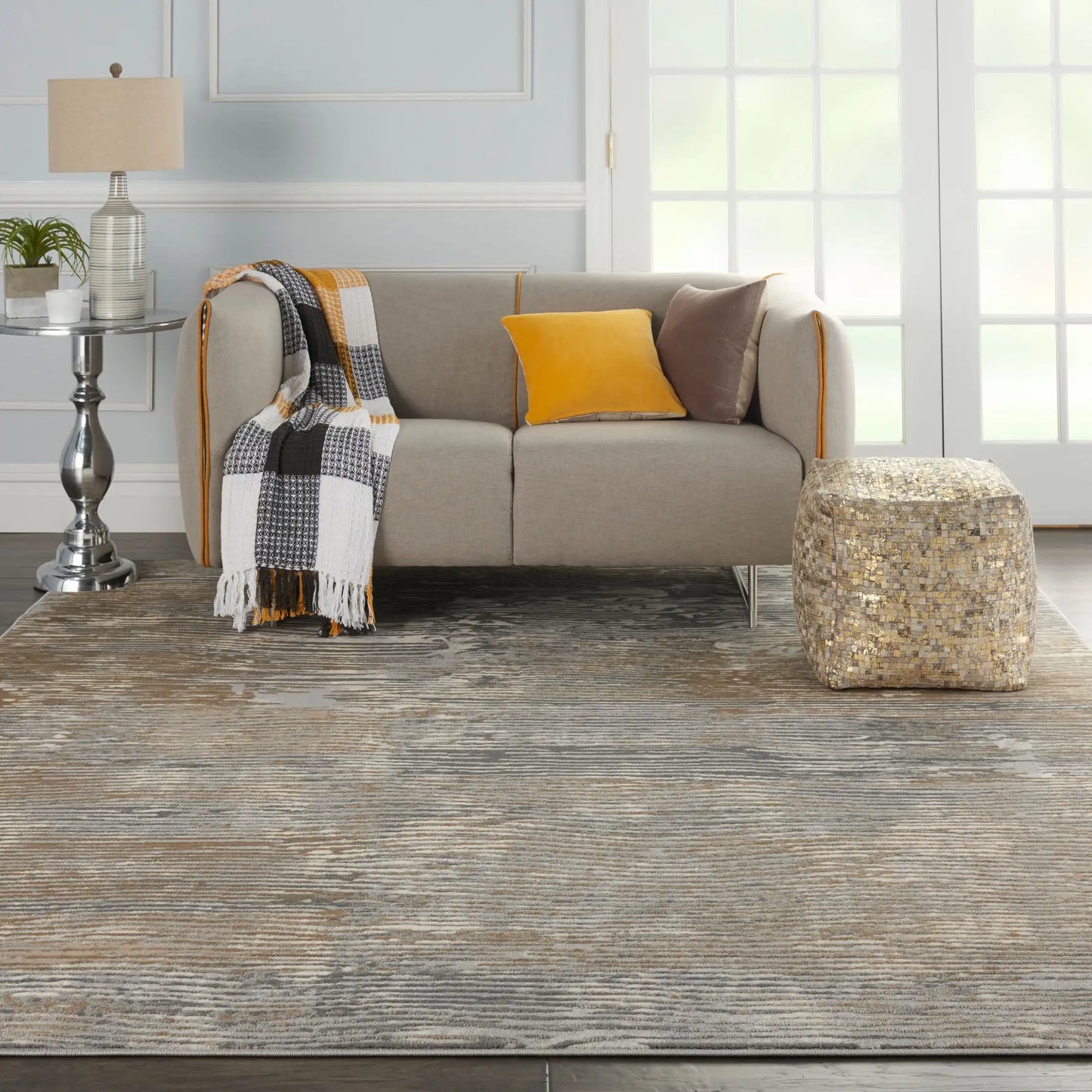 Solace SLA01 Grey Beige Rug RS