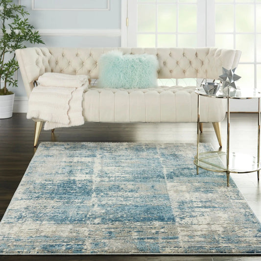 Solace SLA02 Ivory Grey Blue Rug RS