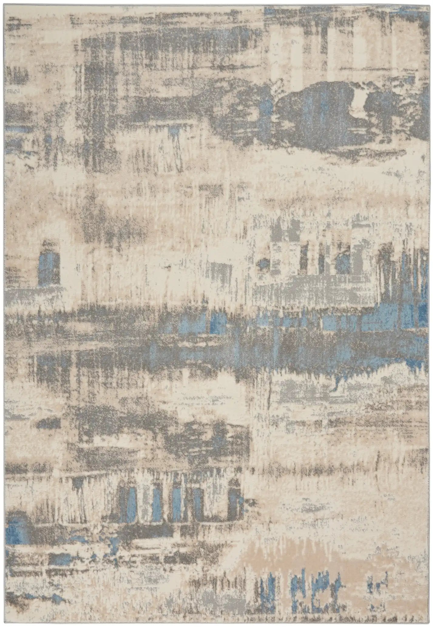 Solace SLA07 Ivory Grey Blue Rug RS