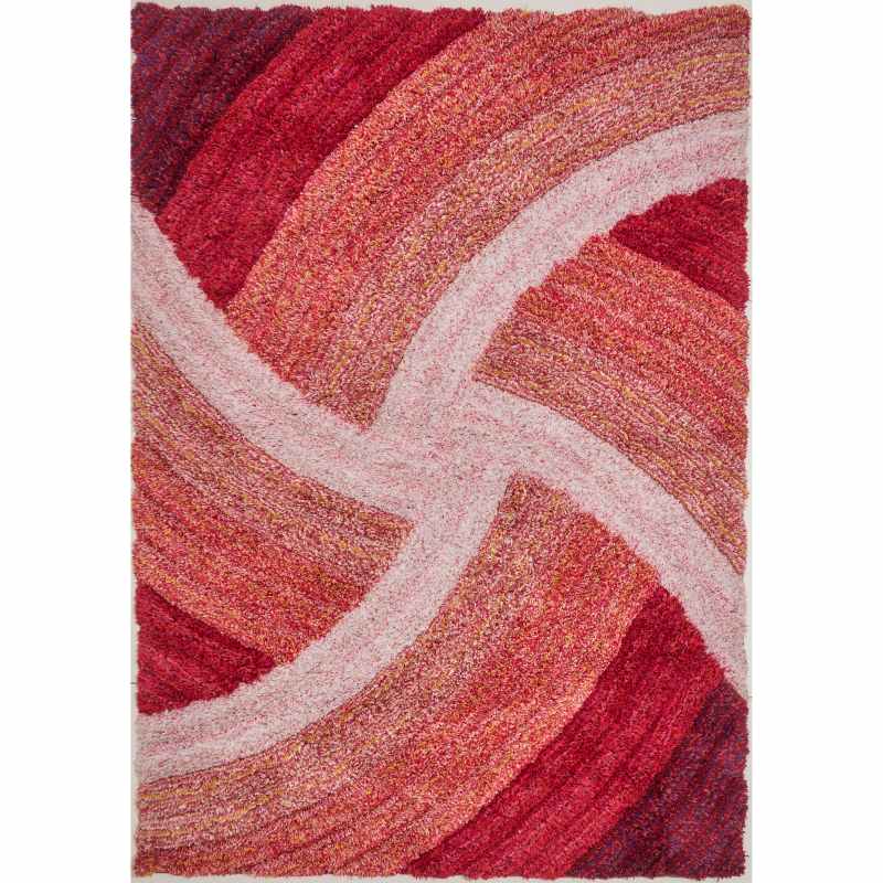 Stella 3D Shaggy Abstract Modern Rugs in Blush