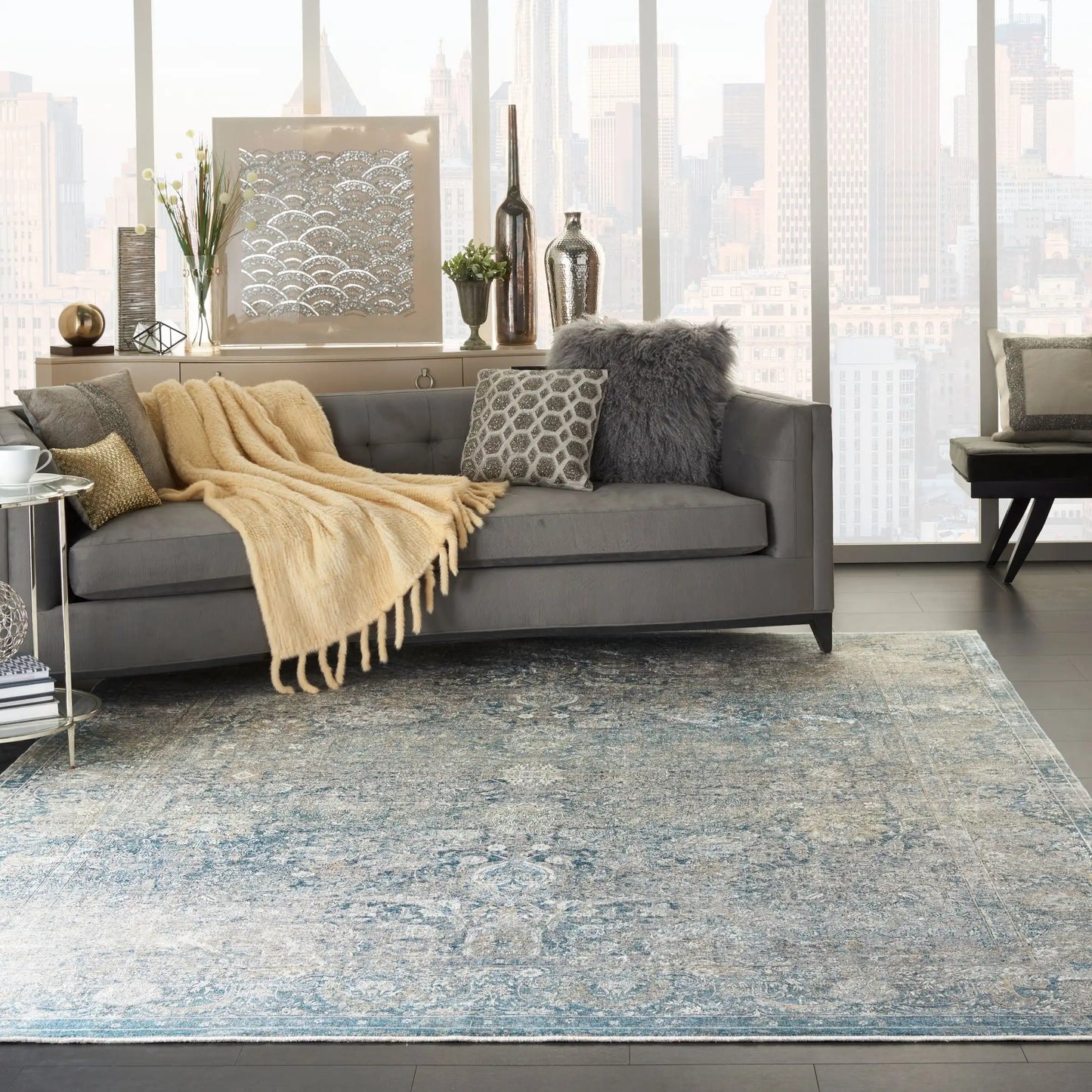 Starry Nights STN01 Cream Blue Rug RS
