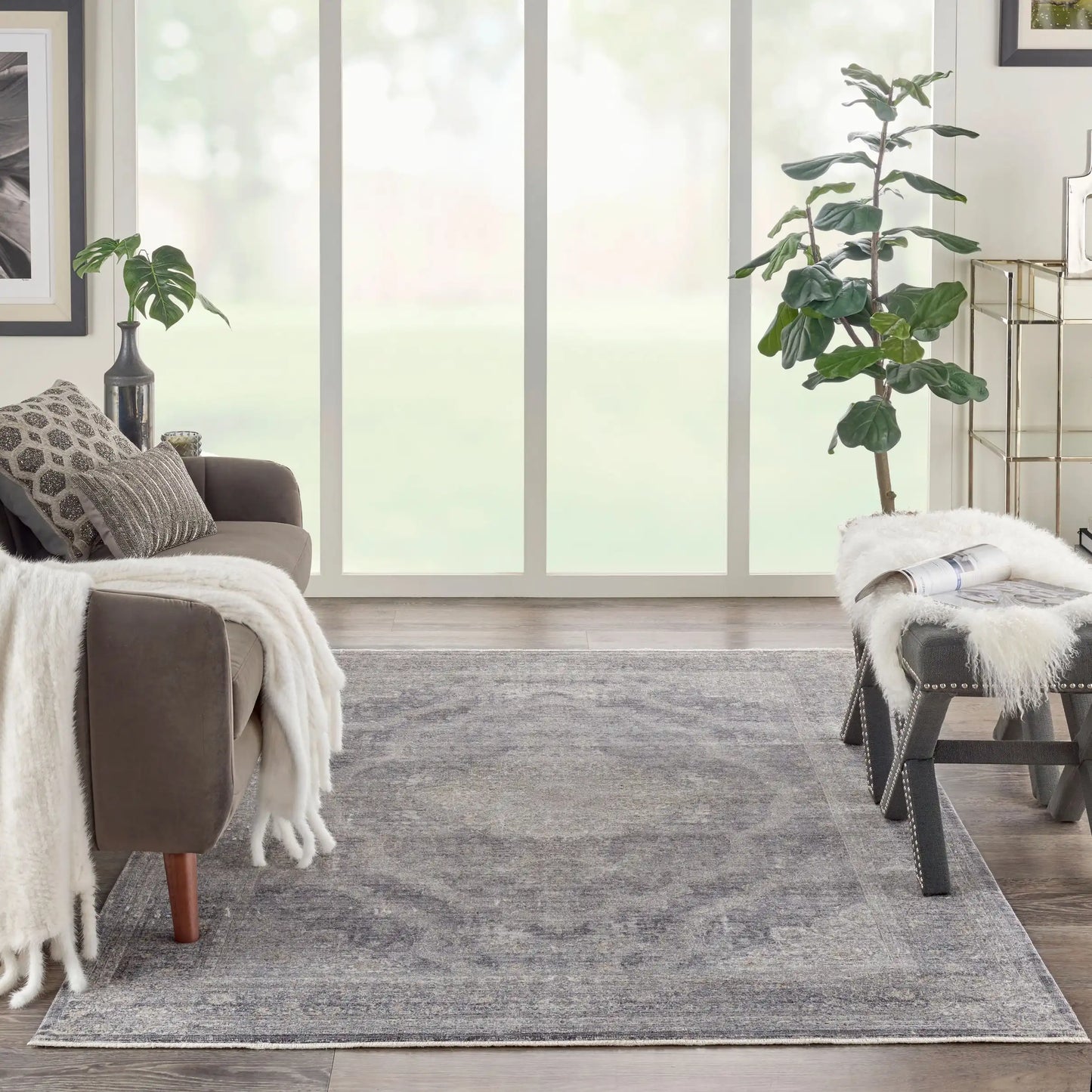 Starry Nights STN05 Charcoal Cream Rug RS