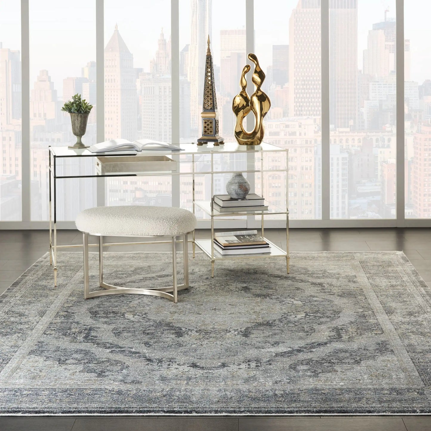 Starry Nights STN05 Charcoal Cream Rug RS