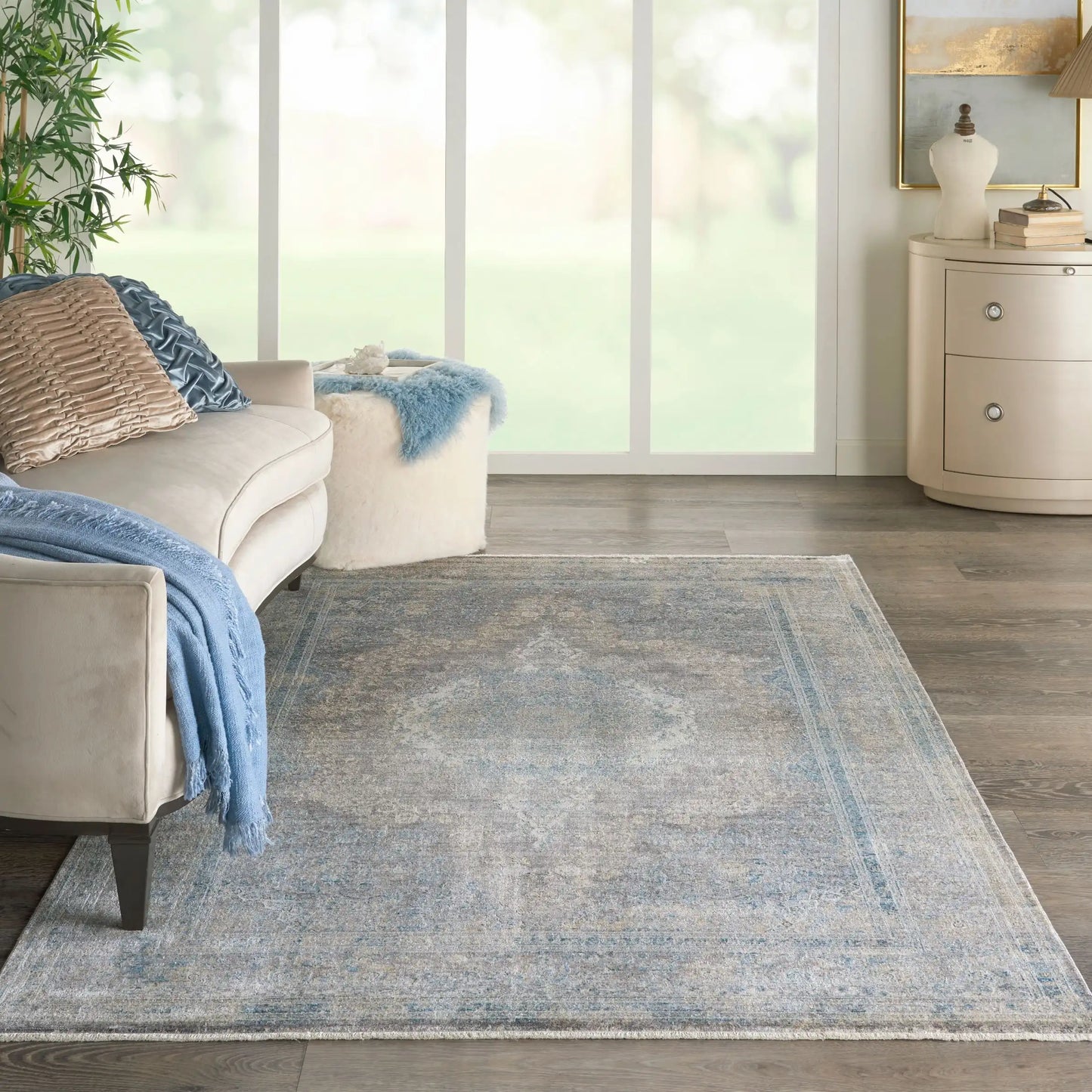 Starry Nights STN06 Cream Blue Rug RS