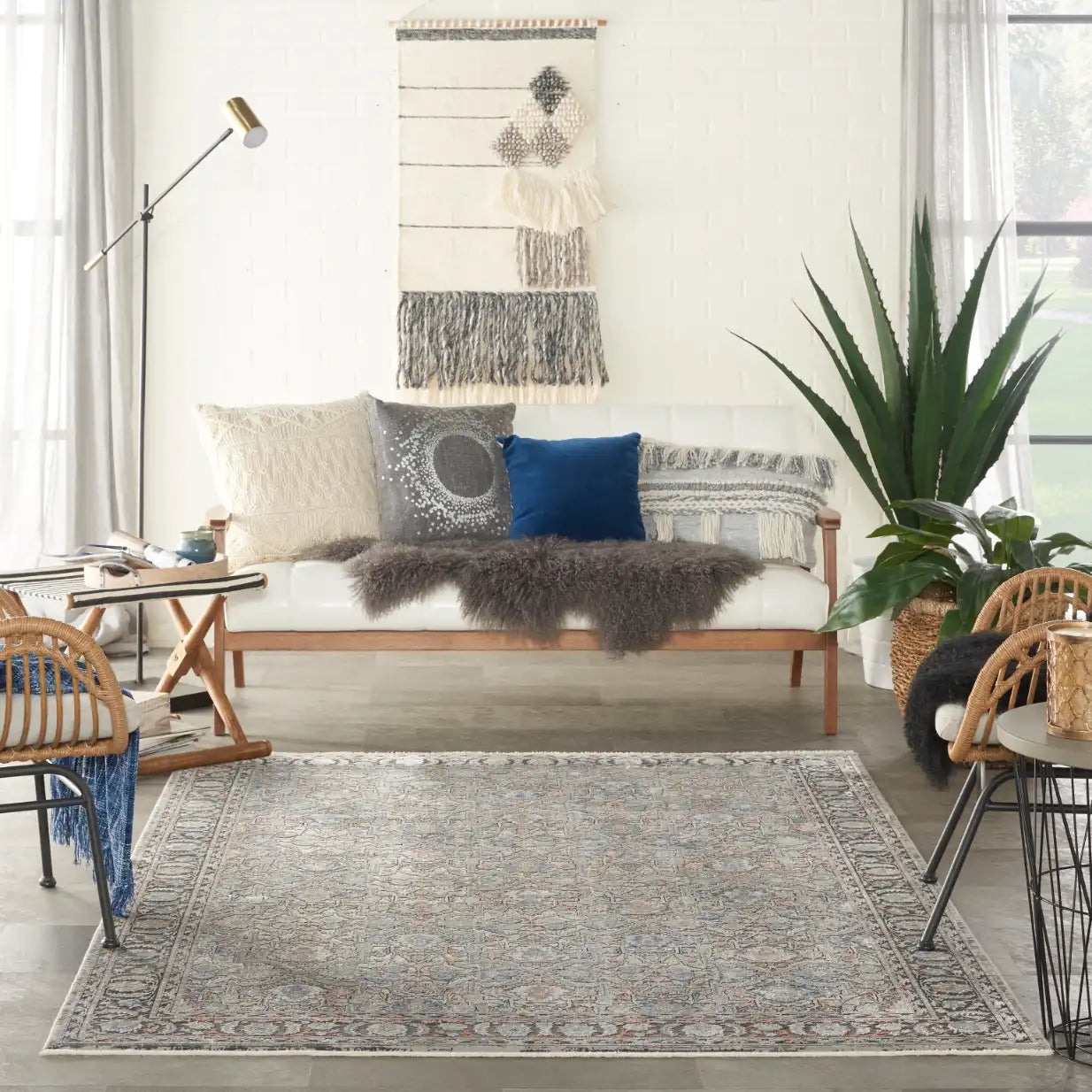 Starry Nights STN10 Grey Navy Rug RS