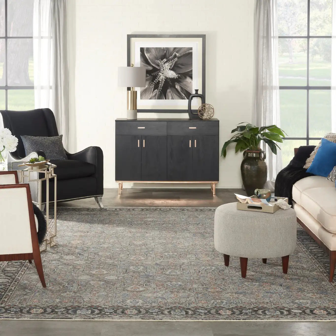 Starry Nights STN10 Grey Navy Rug RS