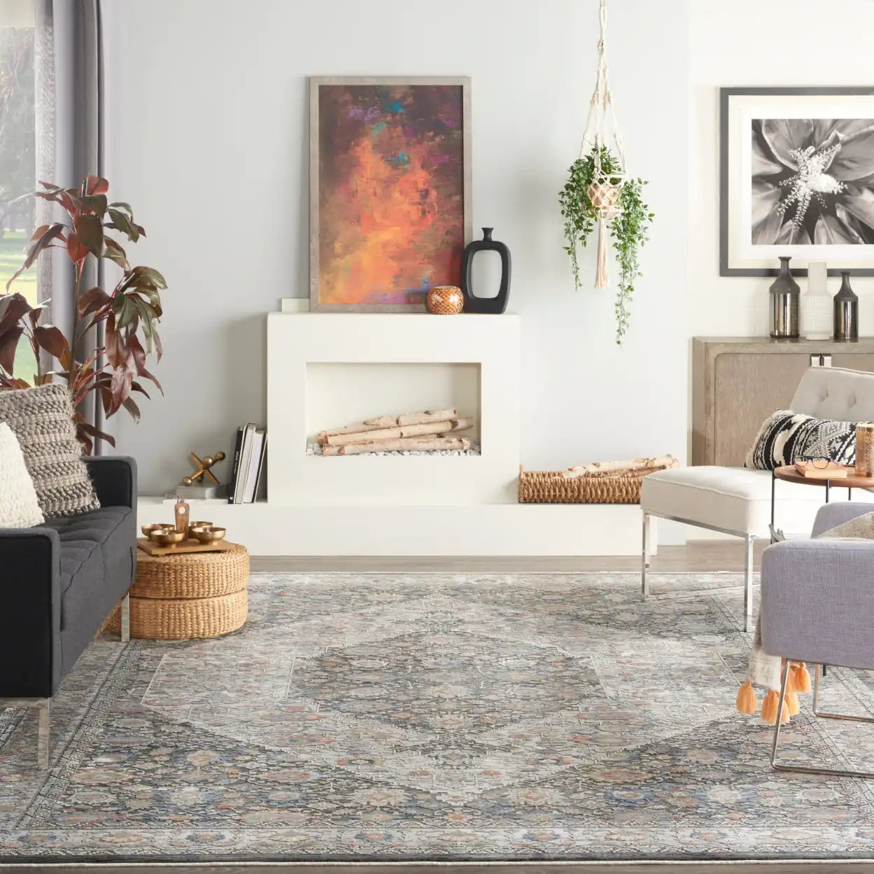 Starry Nights STN11 Grey Blue Rug RS