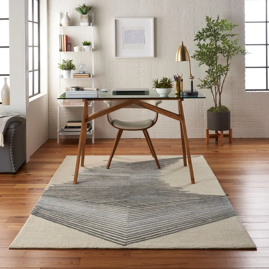 Symmetry SMM06 Ivory Grey Rug RS