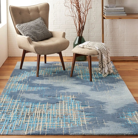 Symmetry SMM08 Blue Beige Rug RS