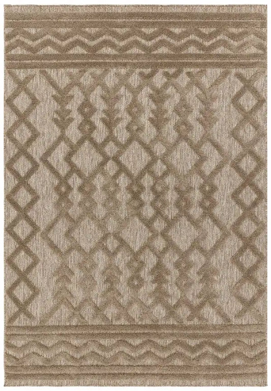 Asiatic salta sa04 brown links Brown Living Room Geometric Rug.
