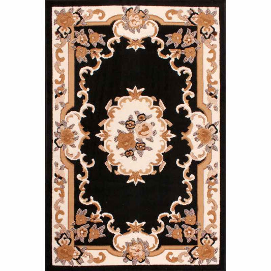 Sandringham Rugs in Black by Rugstyle