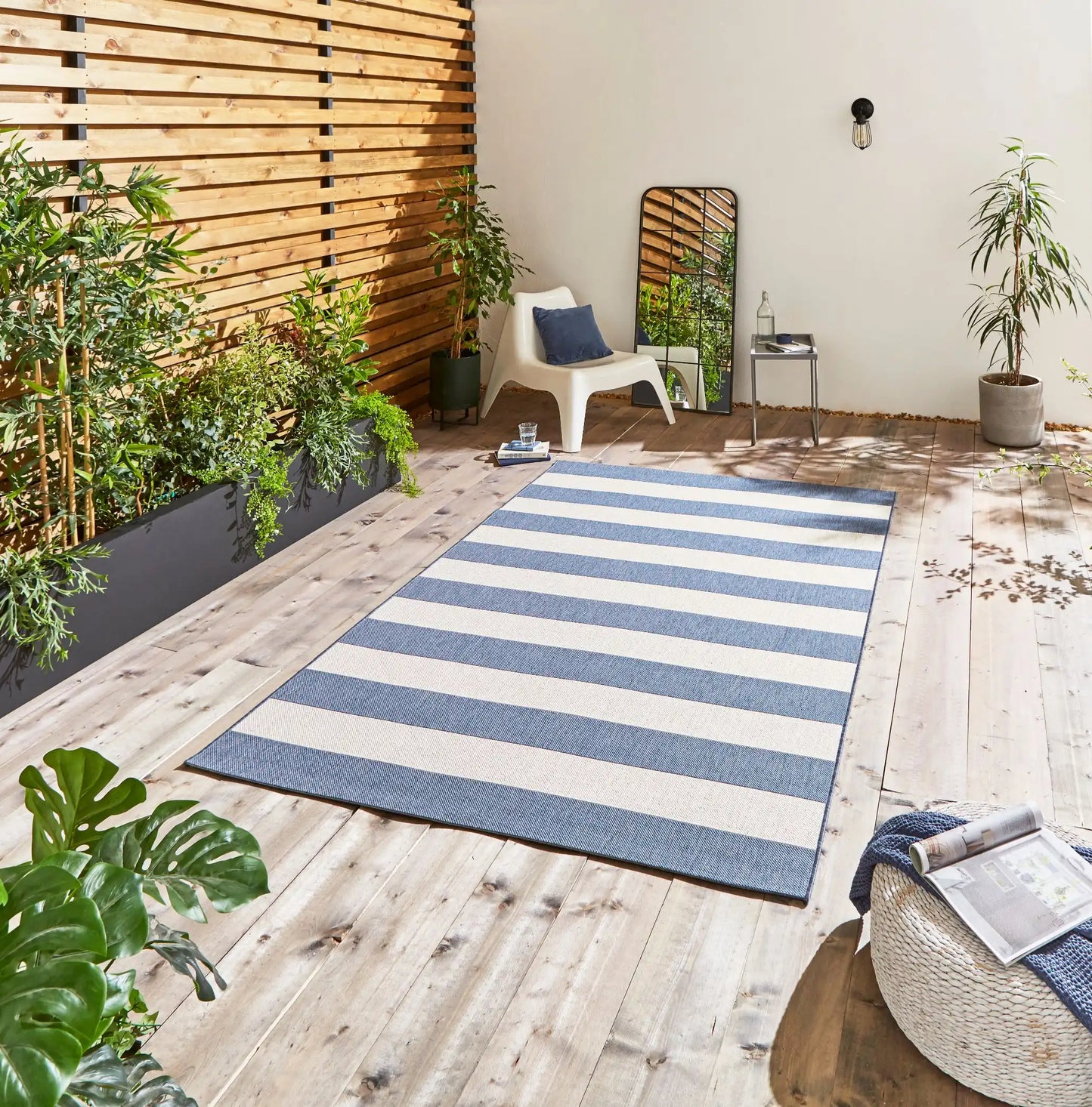 Santa Monica 48644 Blue Light Beige Rug RS