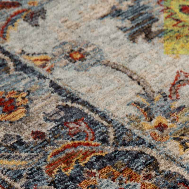 Sarouk 53 X Traditional Medallion Rugs in Red Cream Blue