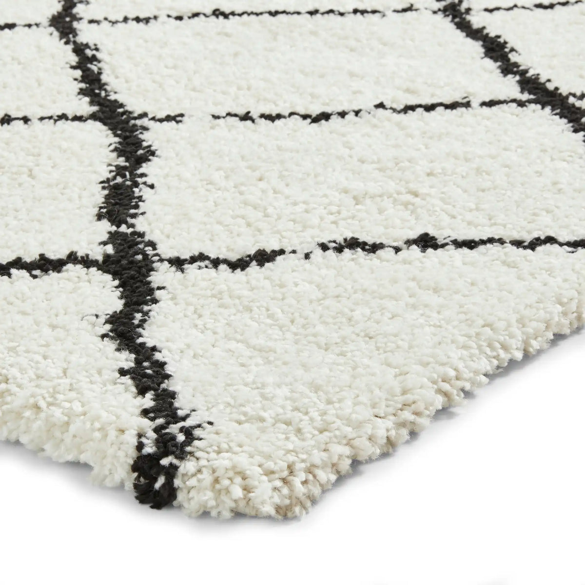 Scandi Berber G257 White Black Rug RS