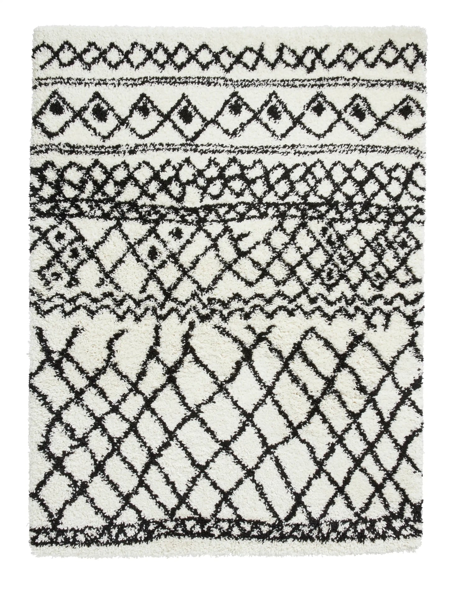 Scandi Berber G274 White Black Rug RS