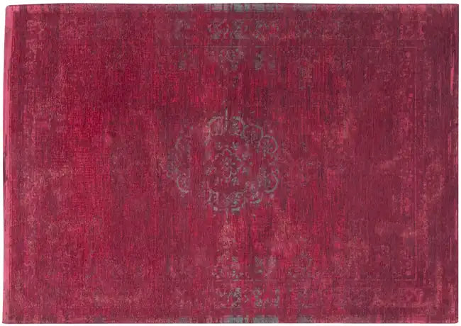 Louis de Poortere fading world scarlet Pink Living Room Flat Weave Rug.
