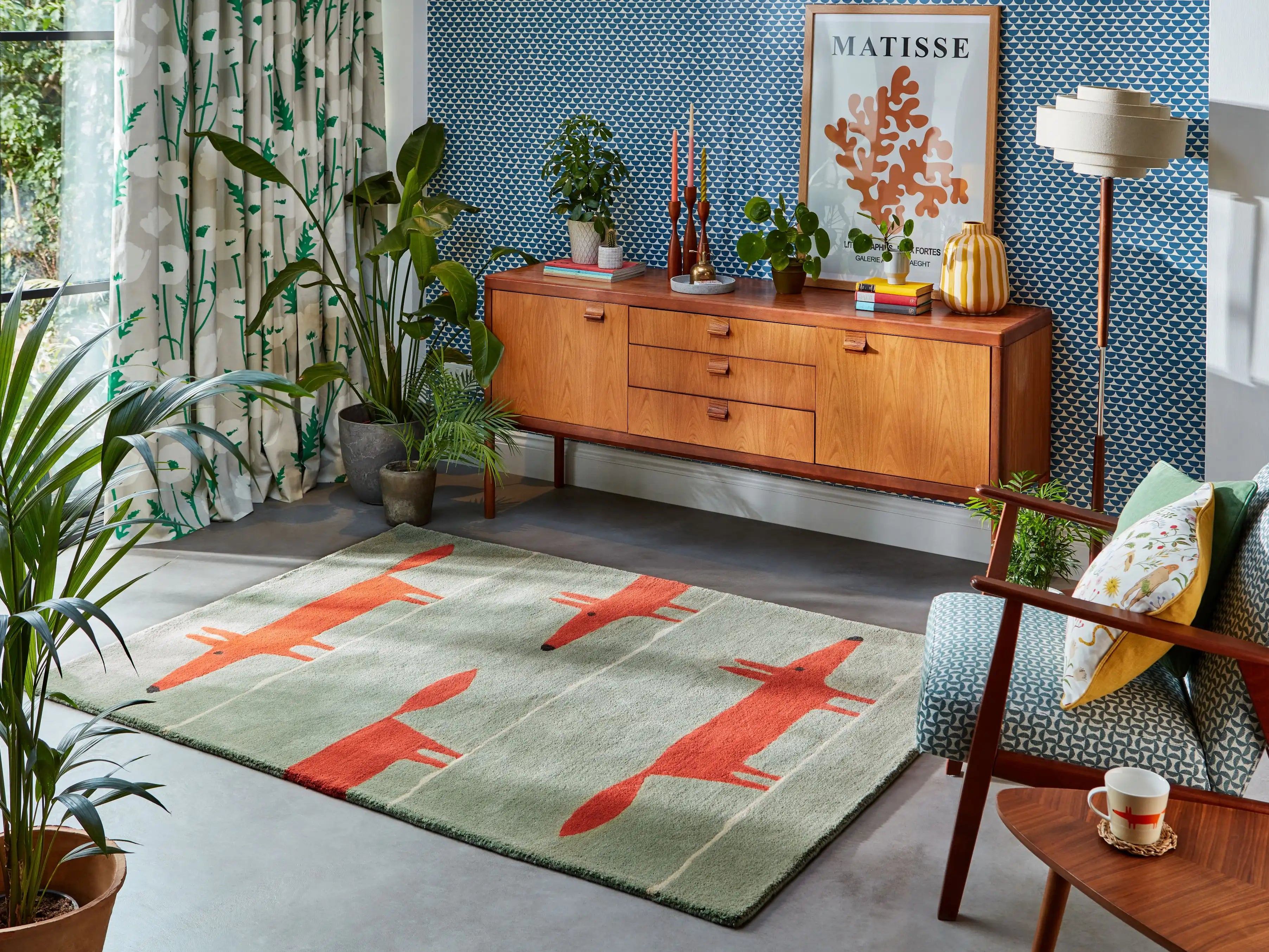 Scion Hand Tufted Mr Fox Mint Poppy 025313 Rug – The Rug Seller