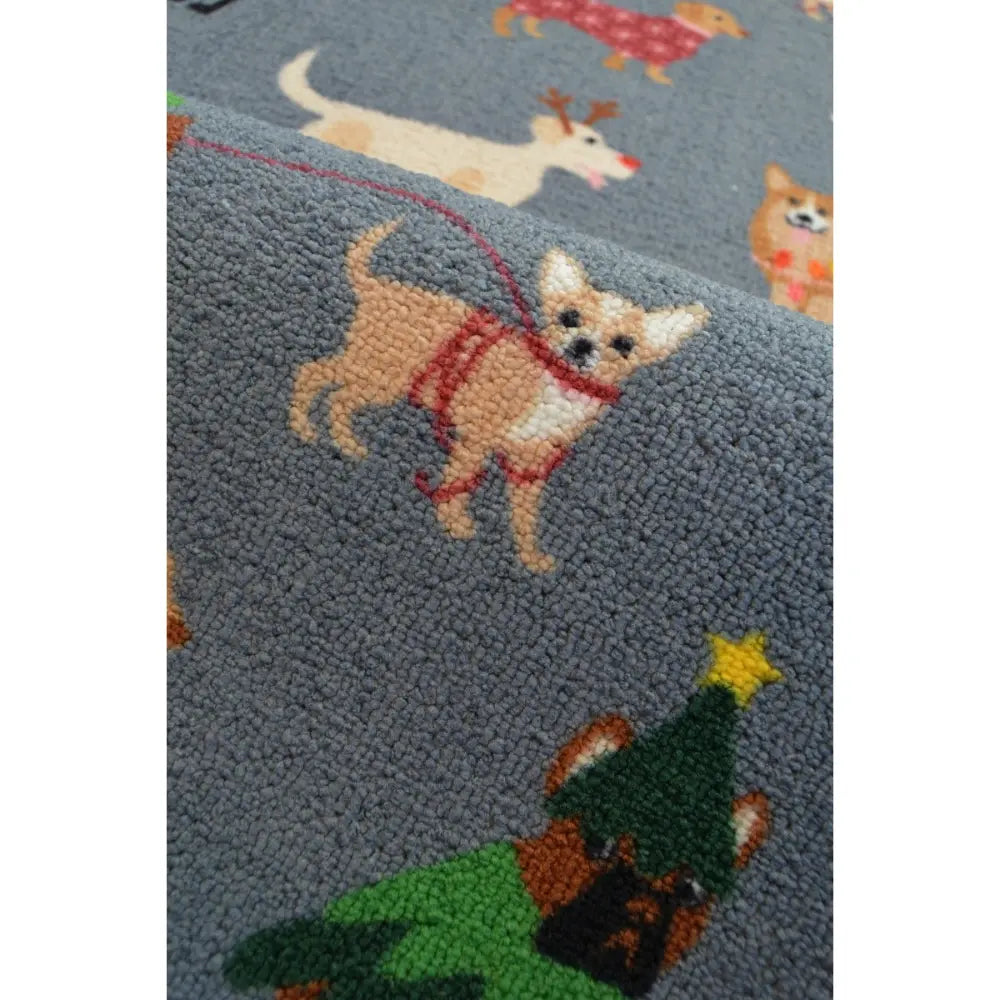 Seasonal Runners Multi Dogs Grey Washable RS
