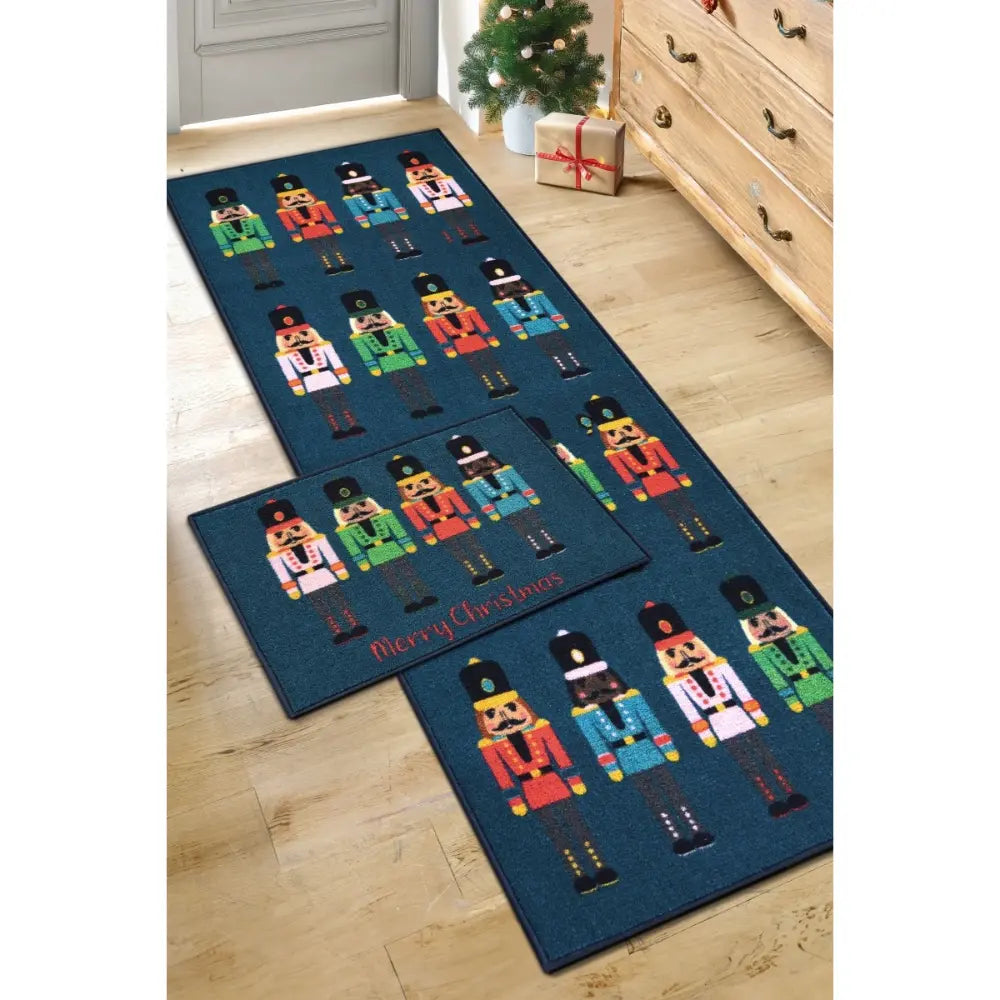 Seasonal Runners Nutcracker Navy Washable RS