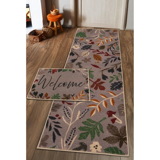 Seasonal Runners Welcome Autumn Leafs Washable RS