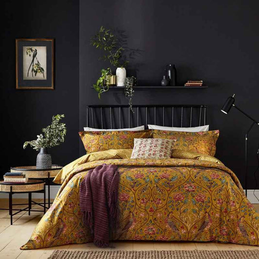Seasons By May Bedding Duvet Cover and Pillowcase By Morris & Co in Saffron
