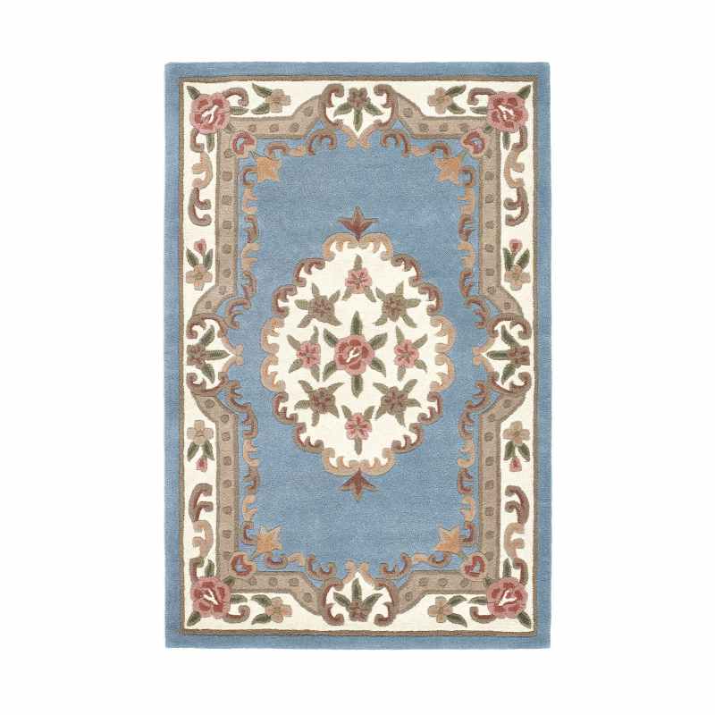 Shensi Traditional Wool Rugs in Blue – The Rug Seller