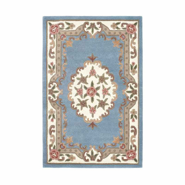 Shensi Traditional Wool Rugs in Blue – The Rug Seller