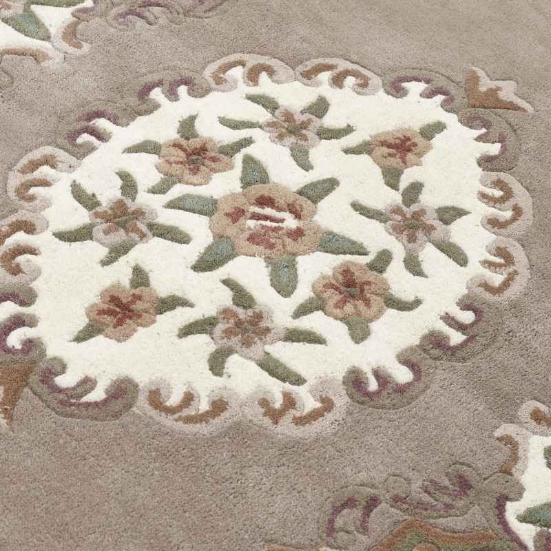 Shensi Traditional Half Moon Rugs in Beige