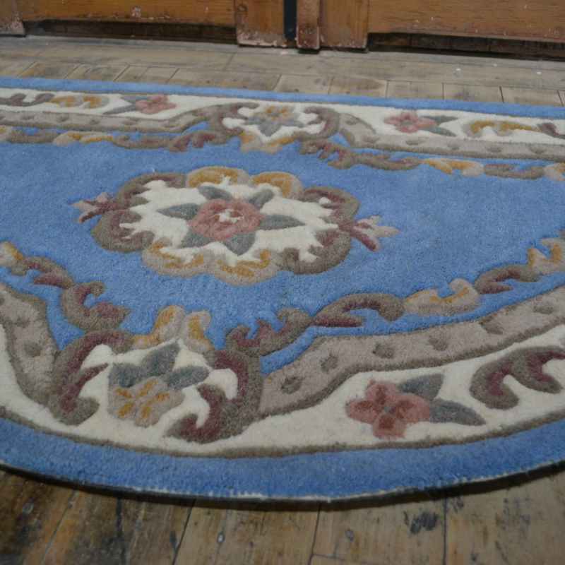 Shensi Traditional Half Moon Rugs in Blue